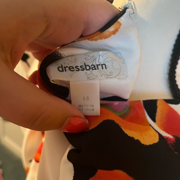 Dress Barn Floral Mini Dress Size 14 - Picture 6 of 6